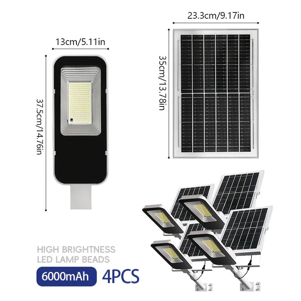 Outdoor Waterproof Solar Lamps 6000mAh Street Light Set