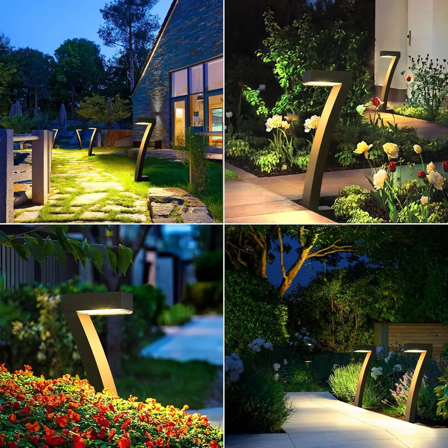 KPSTEK Solar Pathway Lights 6 Pack Outdoor LED Auto On