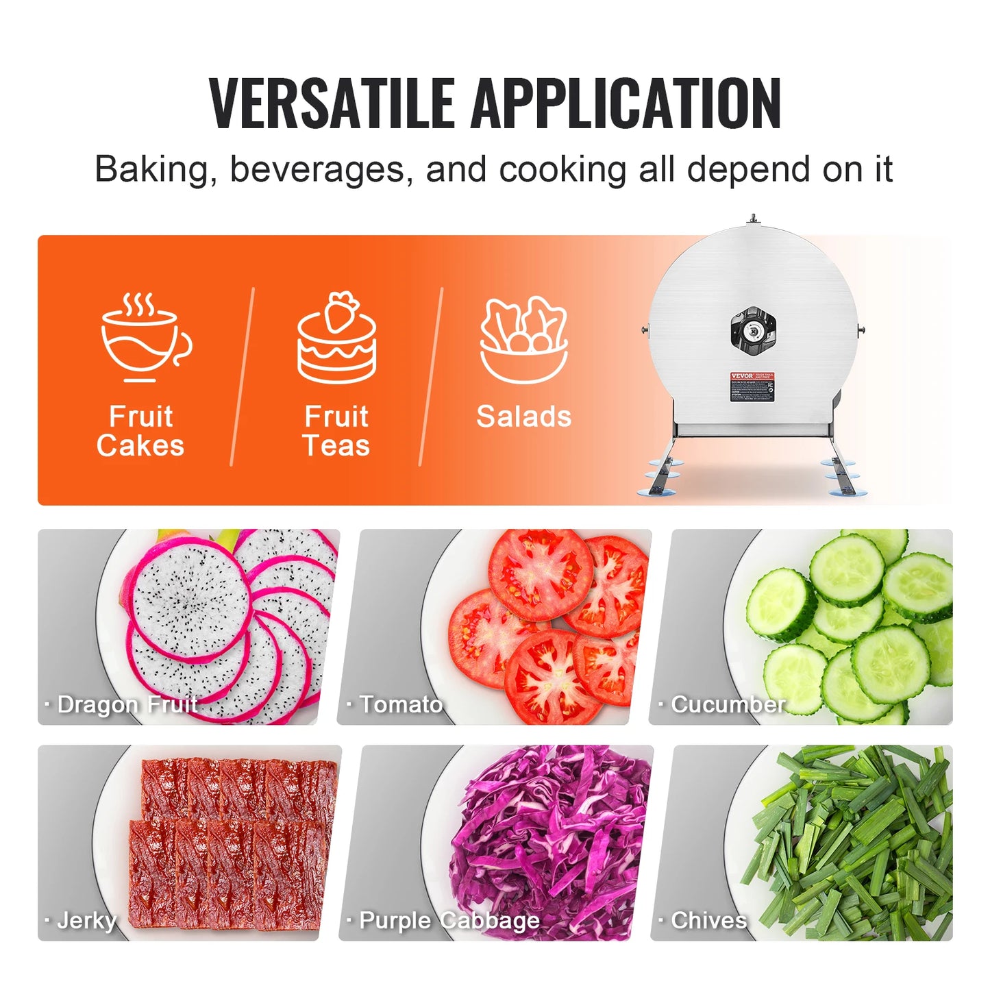 VEVOR Electric Vegetable Slicer For Commercial Kitchen