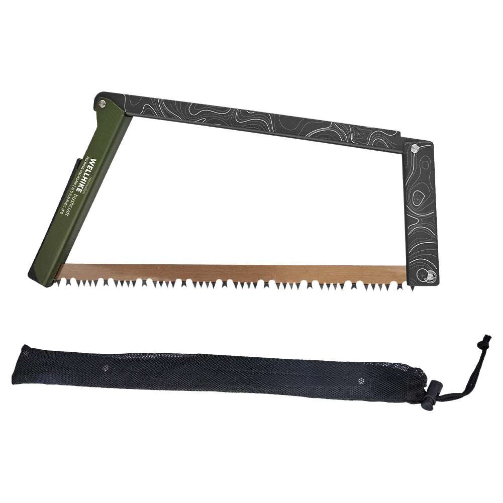 Folding Saw With Storage Bag Aluminum Alloy Camping Foldable Hand Saw