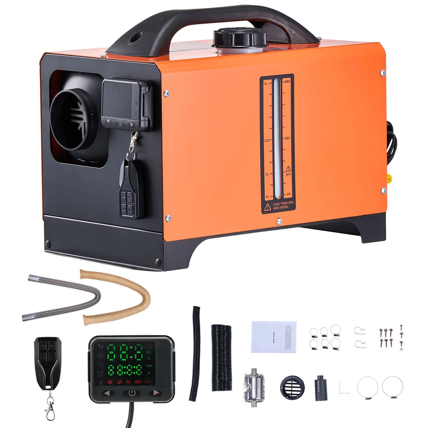 SucceBuy 8KW Diesel Air Heater DC 12-24V With Remote Control Digital Display