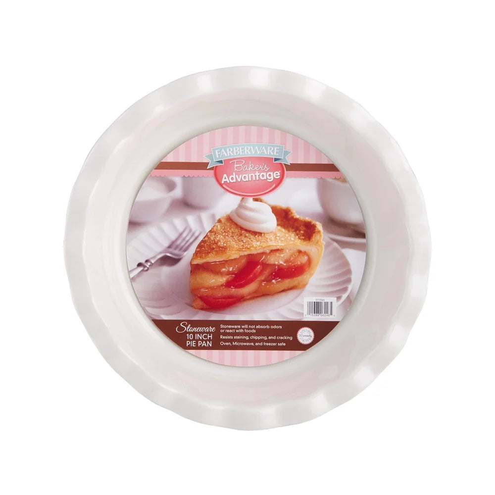 Ceramic Deep Pie Dish Fluted Edge Nonstick Oven Safe Bakeware