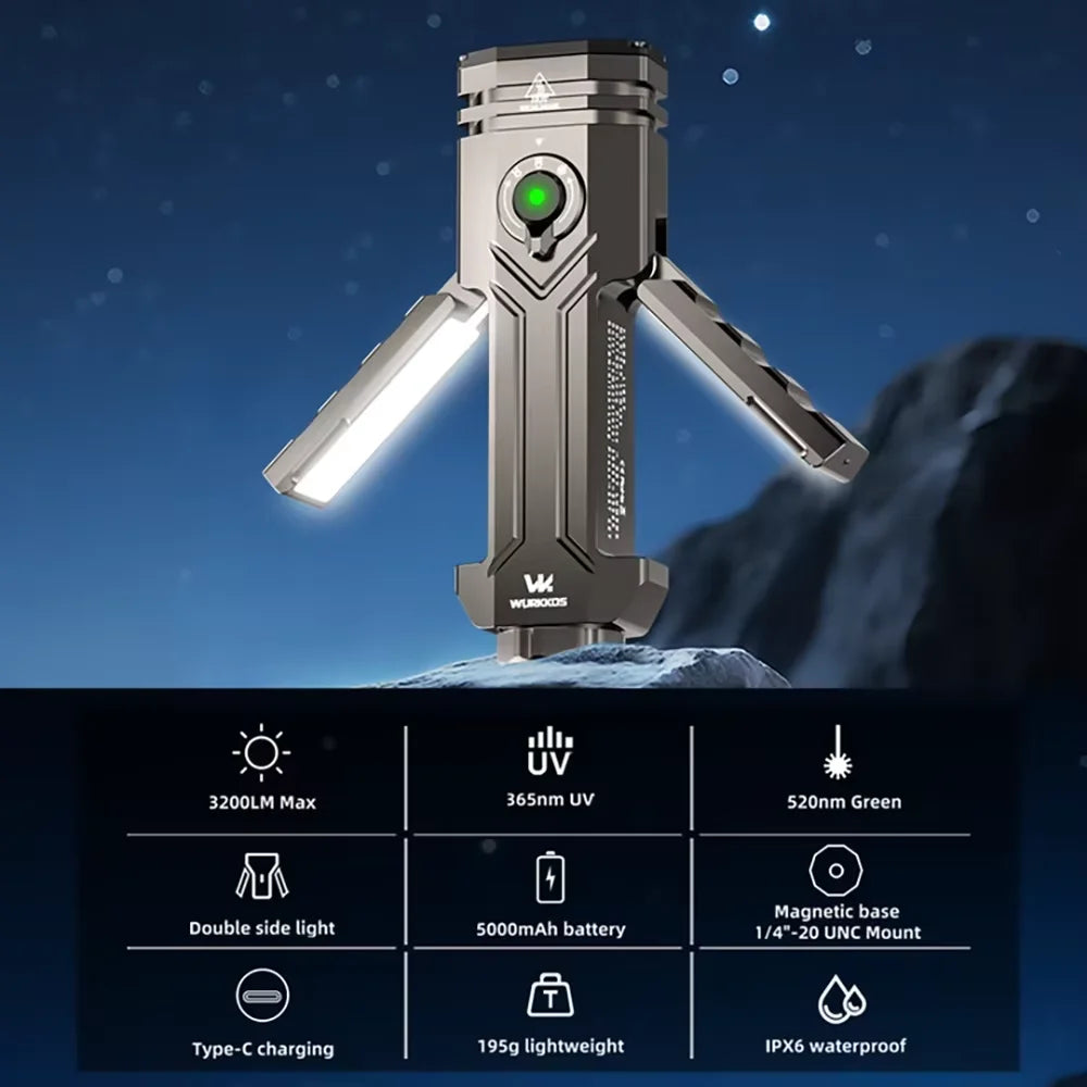 Wurkkos HD02 LED Camping Lamp 3200 Lumen Rechargeable
