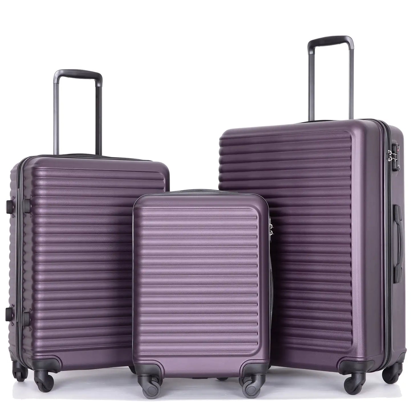 Travelhouse 3 Piece Hardside Luggage Set Spinner Wheels TSA Lock