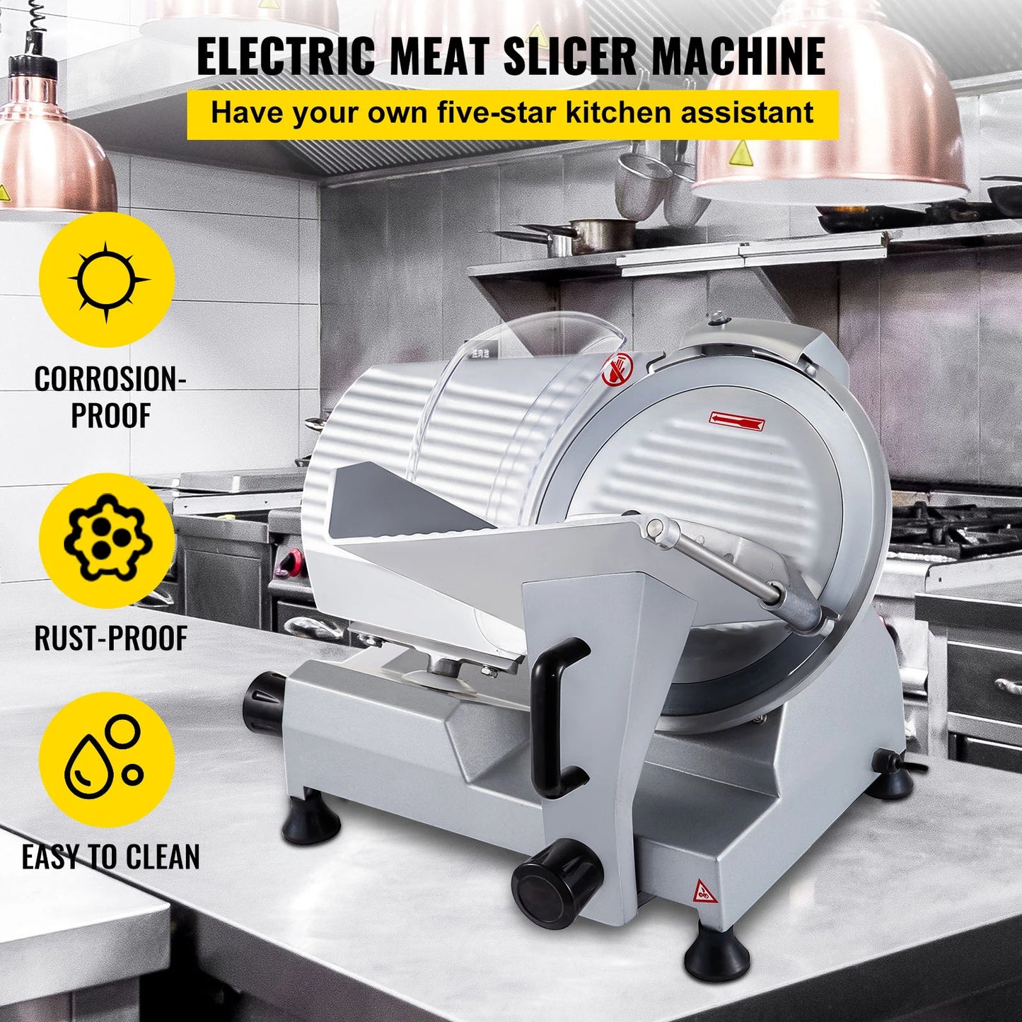 SucceBuy Commercial Meat Slicer 320W Electric Deli Slicer