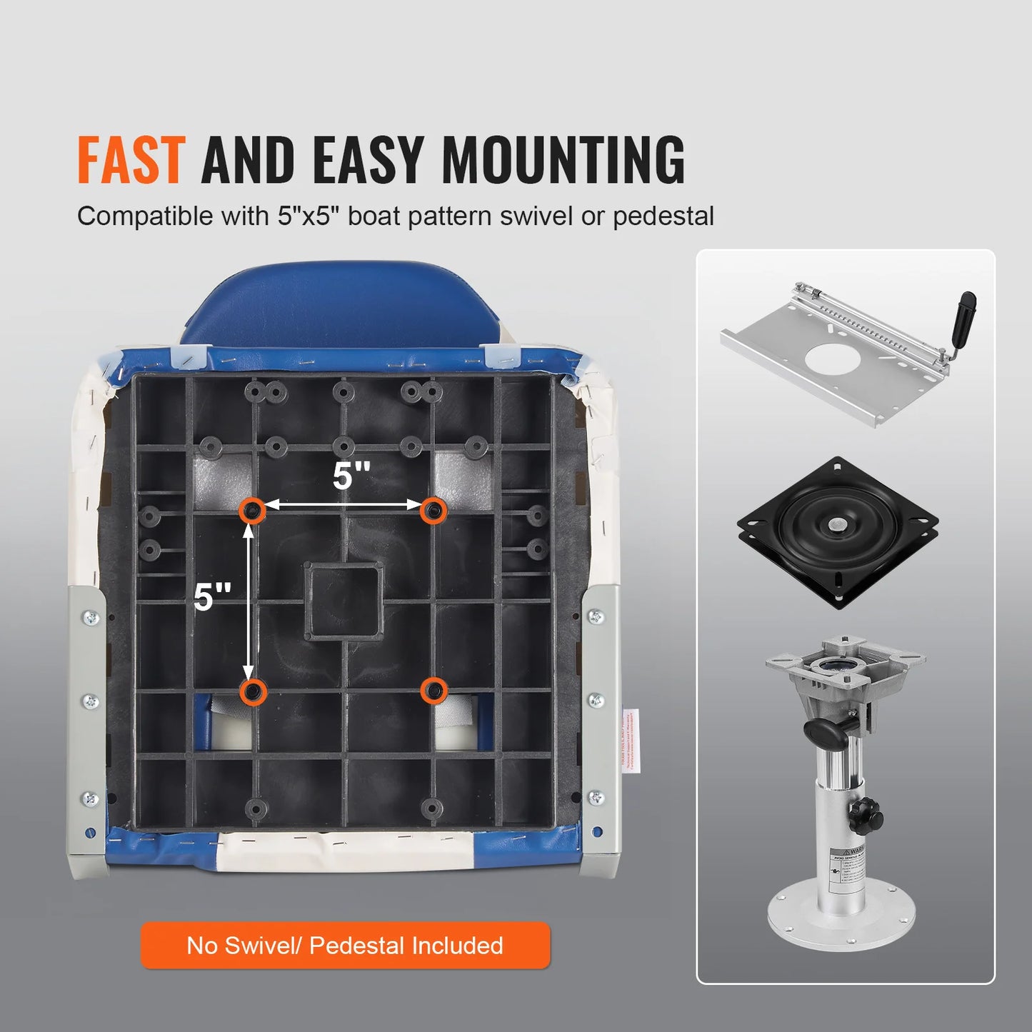 SucceBuy Folding Boat Seats High Back Captain Chair 2 Pack