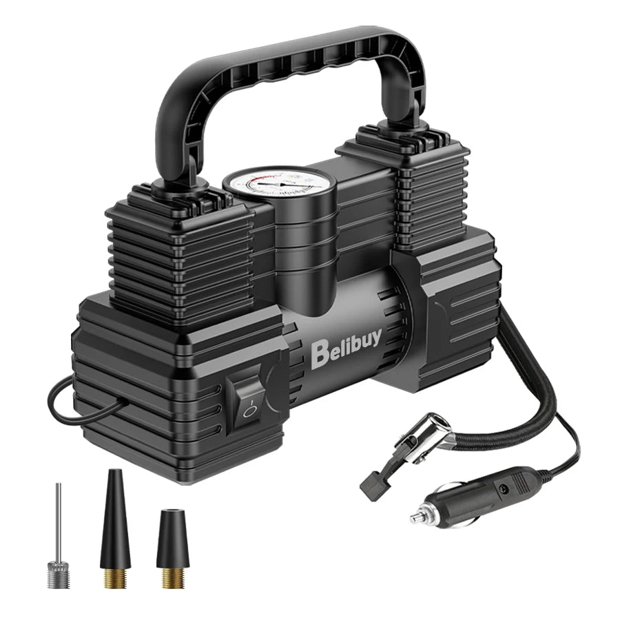 GUANTU Ultra Fast Car Tire Pump 12V PlugIn 5Min Inflation