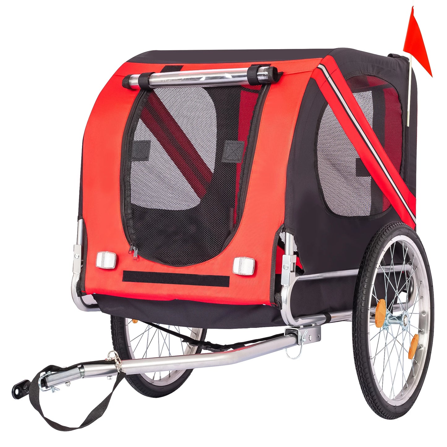HiMISS Steel Dog Bike Trailer With Folding Universal Coupler