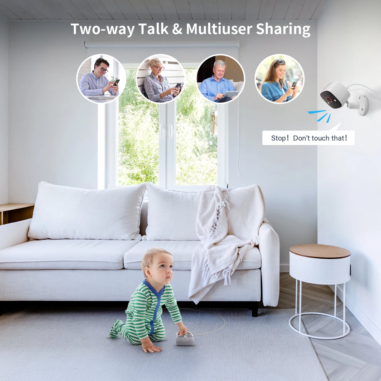 Jennov 2K Outdoor Indoor Security Camera With WiFi Night Vision