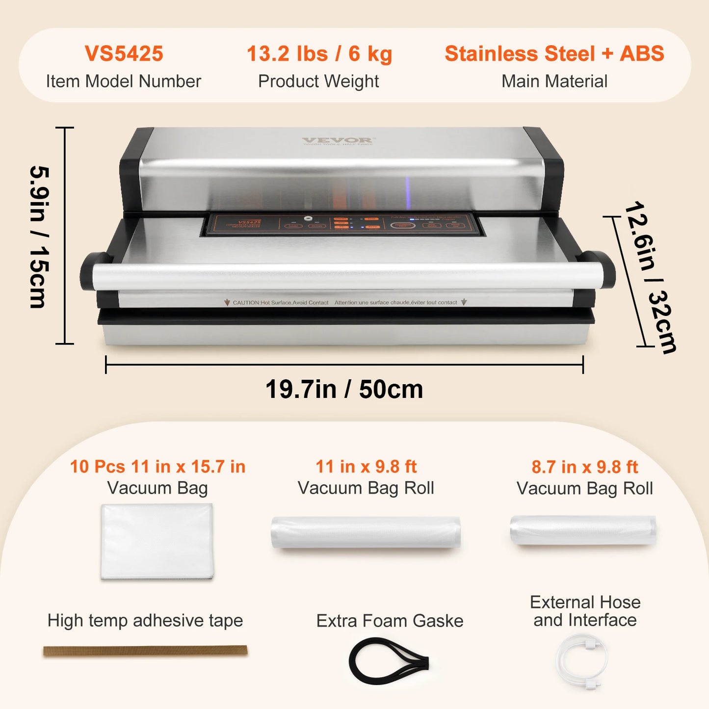 SucceBuy Vacuum Sealer Machine Multifunction With Bag Roll Storage Cutter