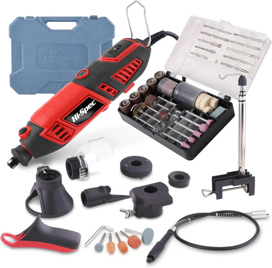 Hi-Spec 134pc 160W Corded Rotary Tool Kit With Dremel Accessories