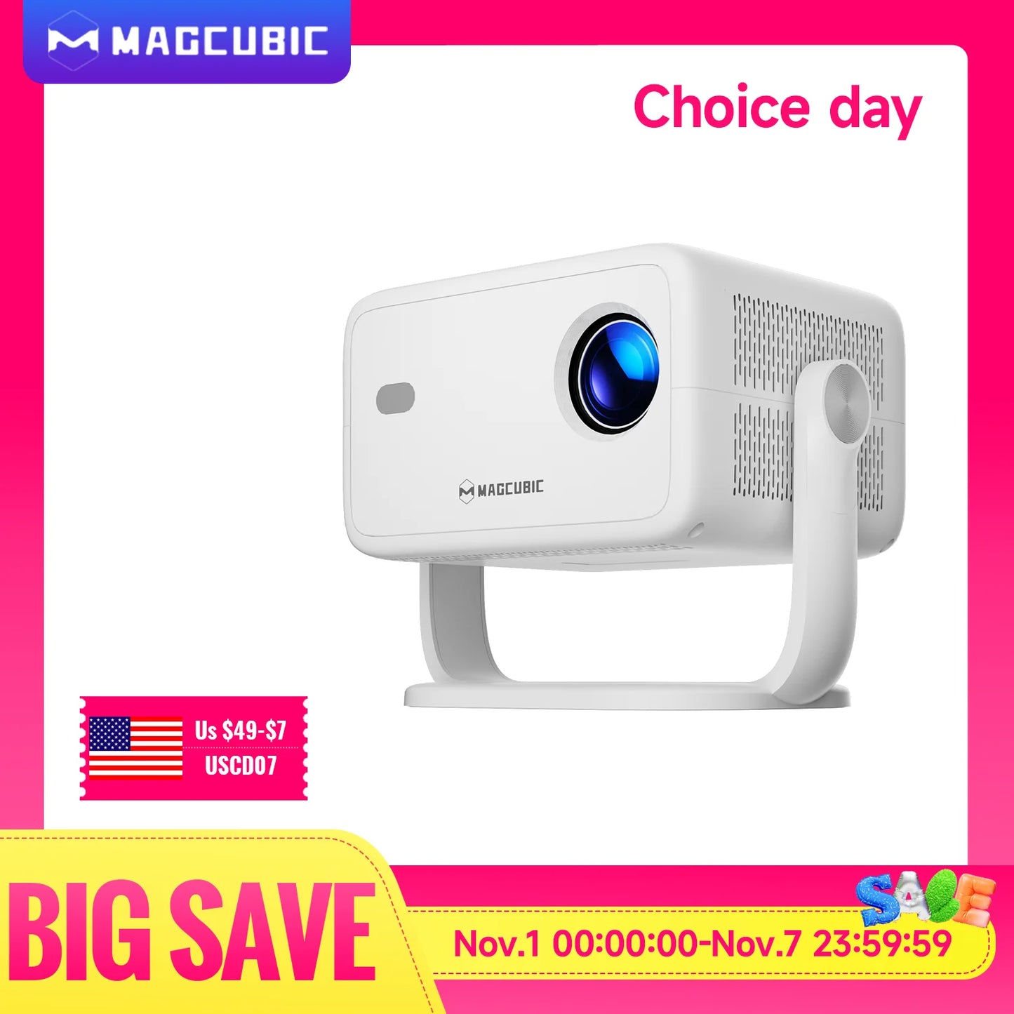Magcubic 650 ANSI Lumens 1080p Android 11 WiFi6 Portable Projector