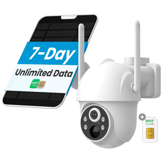 EIOTMART 4G Solar Wireless Outdoor Security Camera PIR Night Vision