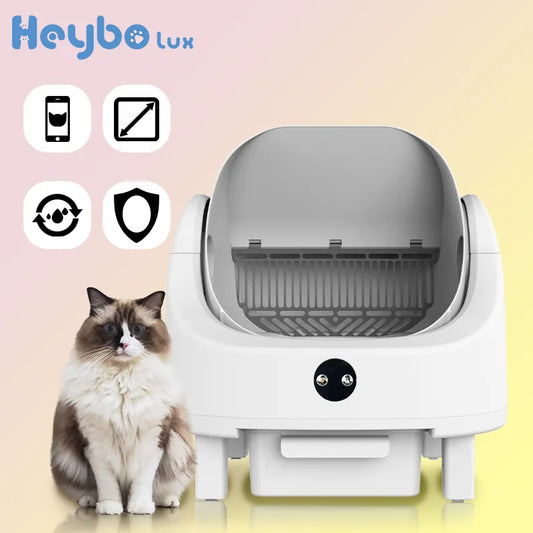 HeyboLux Smart Self Cleaning Cat Litter Box with Odor Control