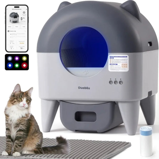 Lunapurr Automatic Self Cleaning Cat Litter Box for Multi Cat