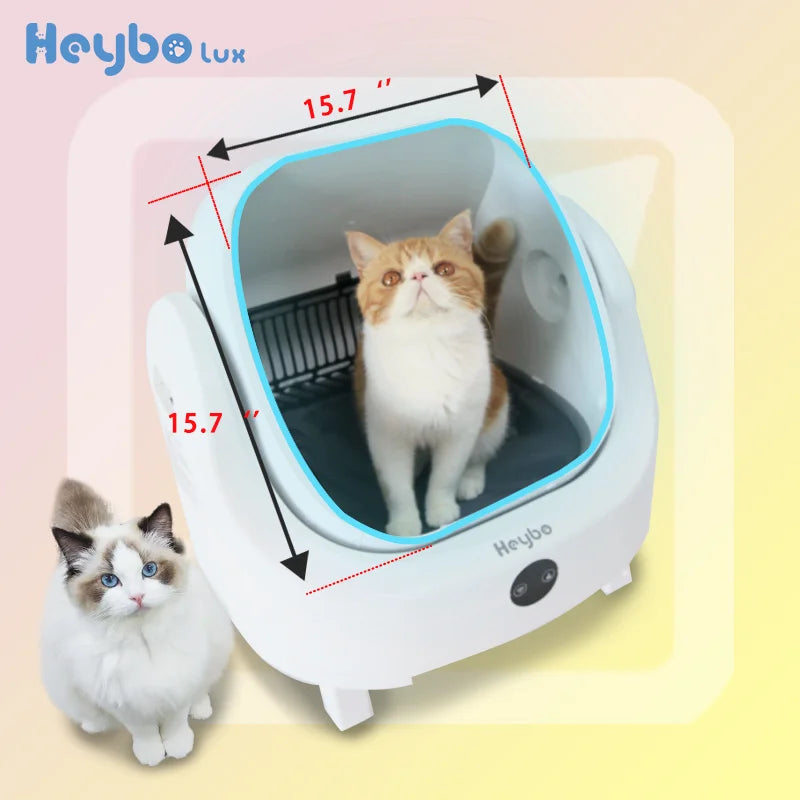 HeyboLux Smart Self Cleaning Cat Litter Box with Odor Control