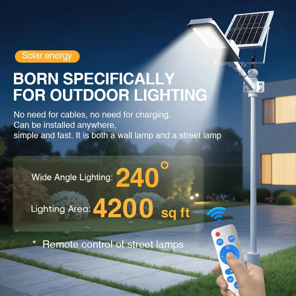 Outdoor Waterproof Solar Lamps 6000mAh Street Light Set