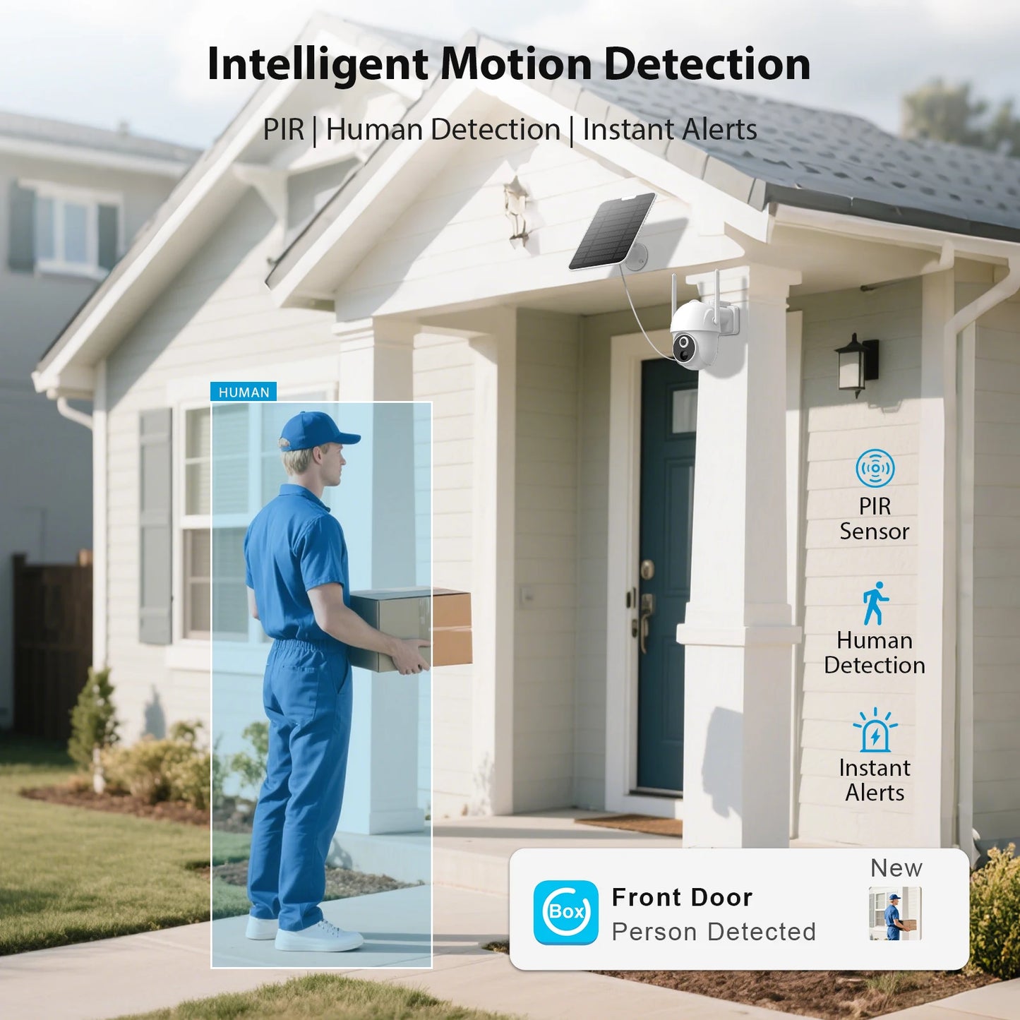EIOTMART 4G Solar Wireless Outdoor Security Camera PIR Night Vision