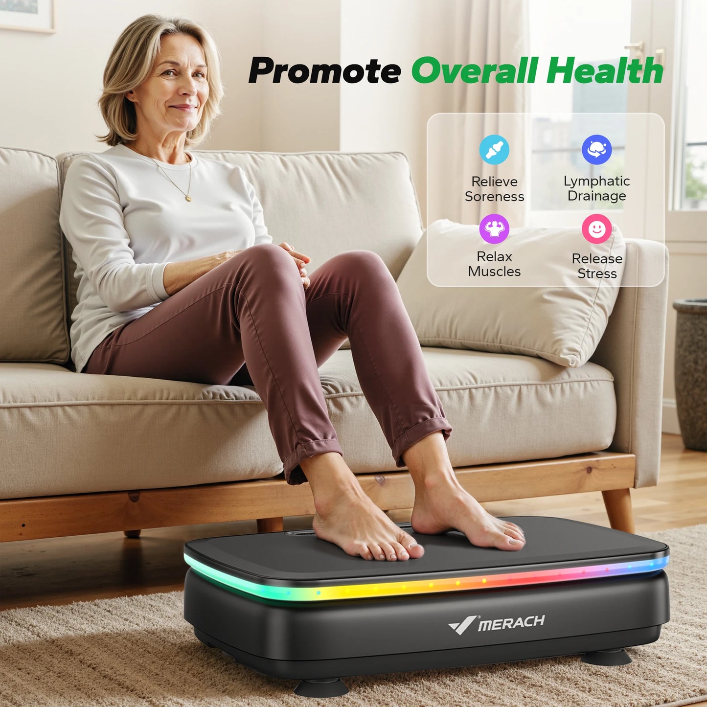 MERACH Vibration Plate Exercise Machine For Whole Body Workout