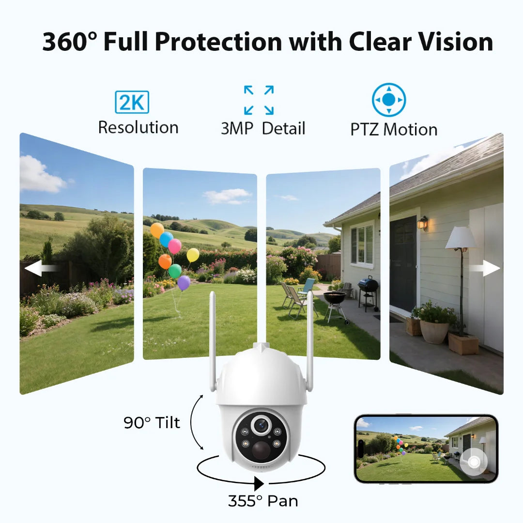EIOTMART 4G Solar Wireless Outdoor Security Camera PIR Night Vision