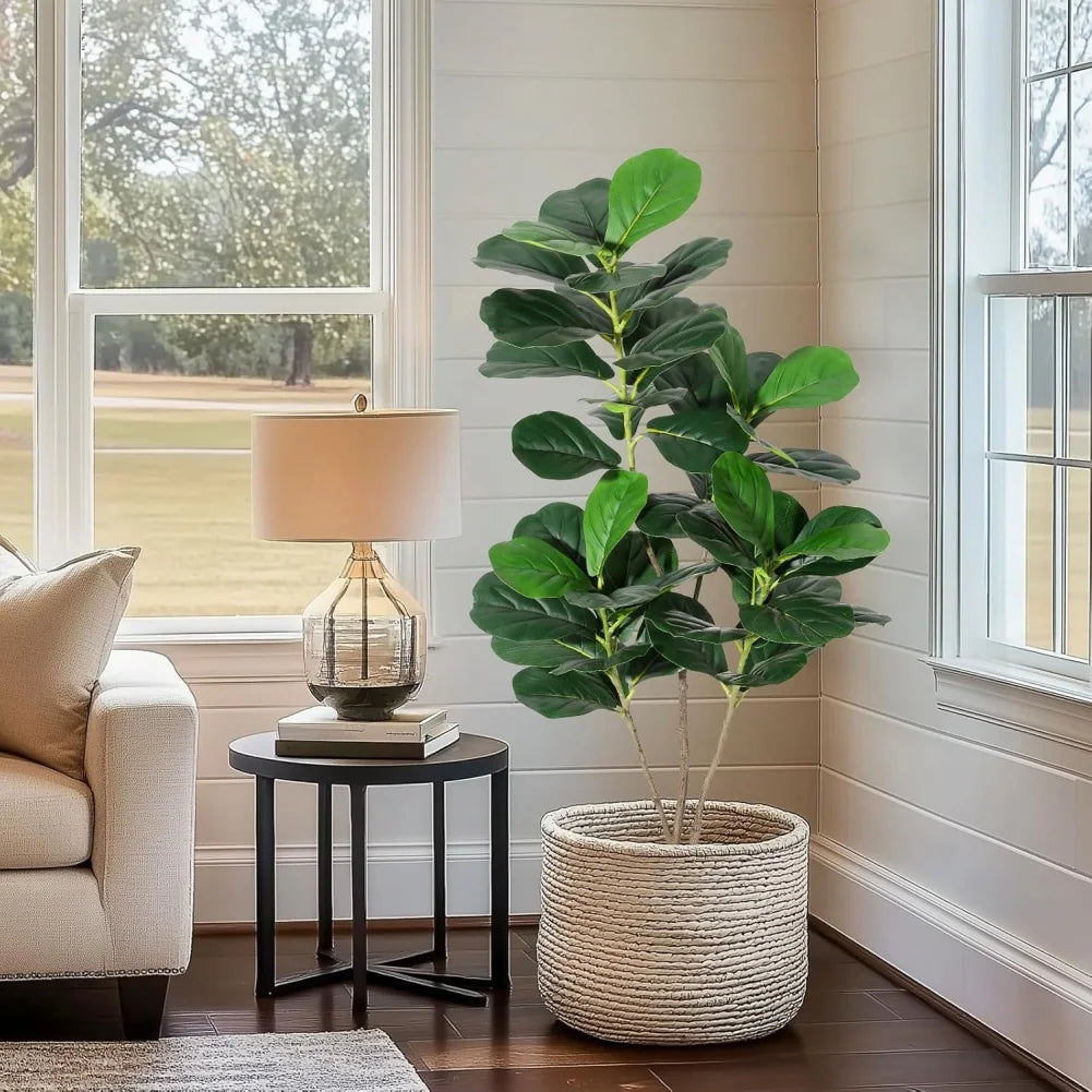HiMIS Fiddle Leaf Fig Artificial Tree With Pot For Decor