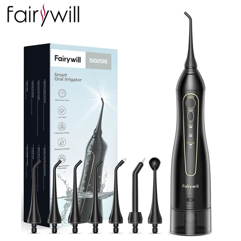 Fairywill Water Flosser Oral Irrigator With 3 Modes
