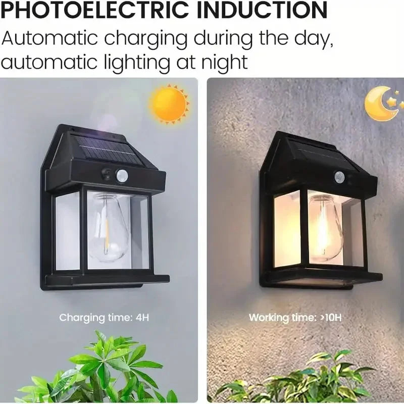 Dusk To Dawn Solar Porch Light With Motion Sensor Waterproof Outdoor