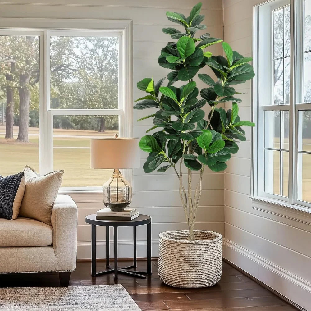 HiMIS Fiddle Leaf Fig Artificial Tree With Pot For Decor