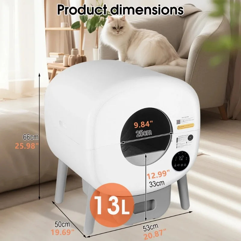 Lunapurr Auto Self Cleaning Litter Box for Multiple Cats