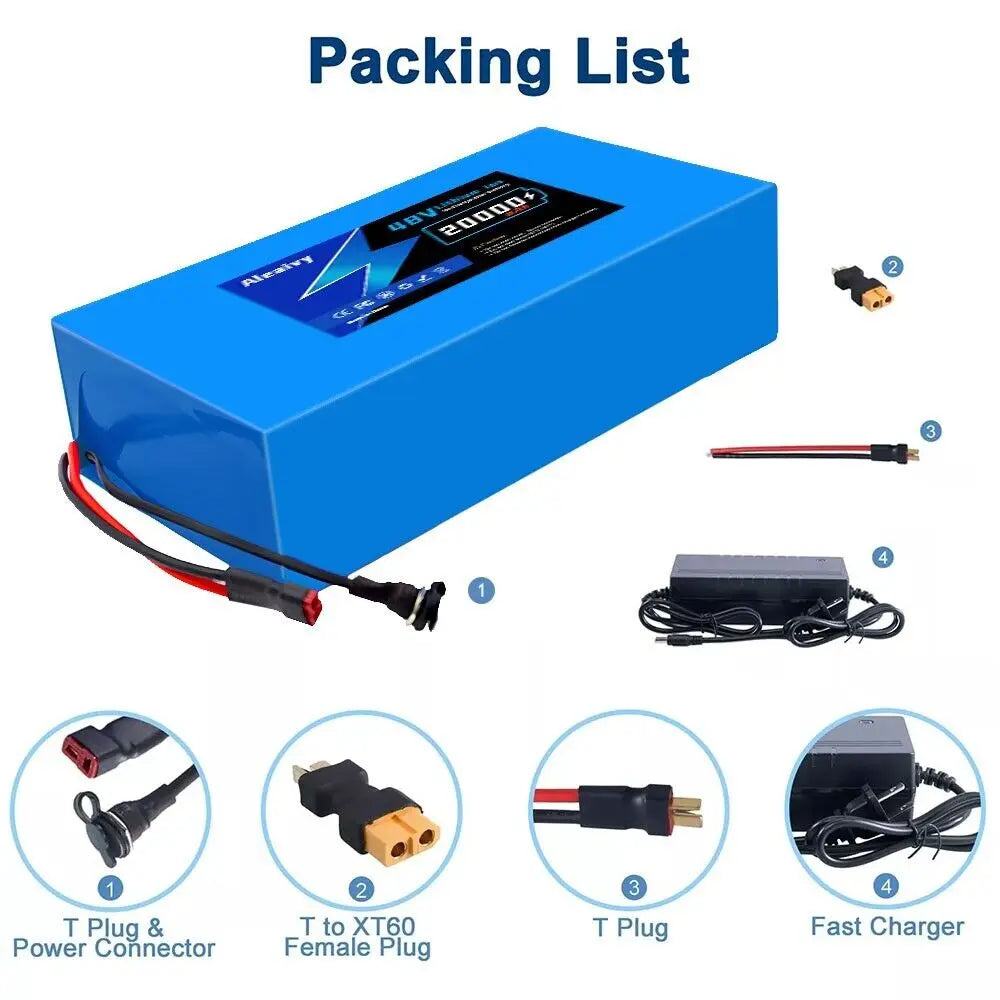 Aleaivy 48V 20Ah Lithium Battery Pack For Electric Bicycle