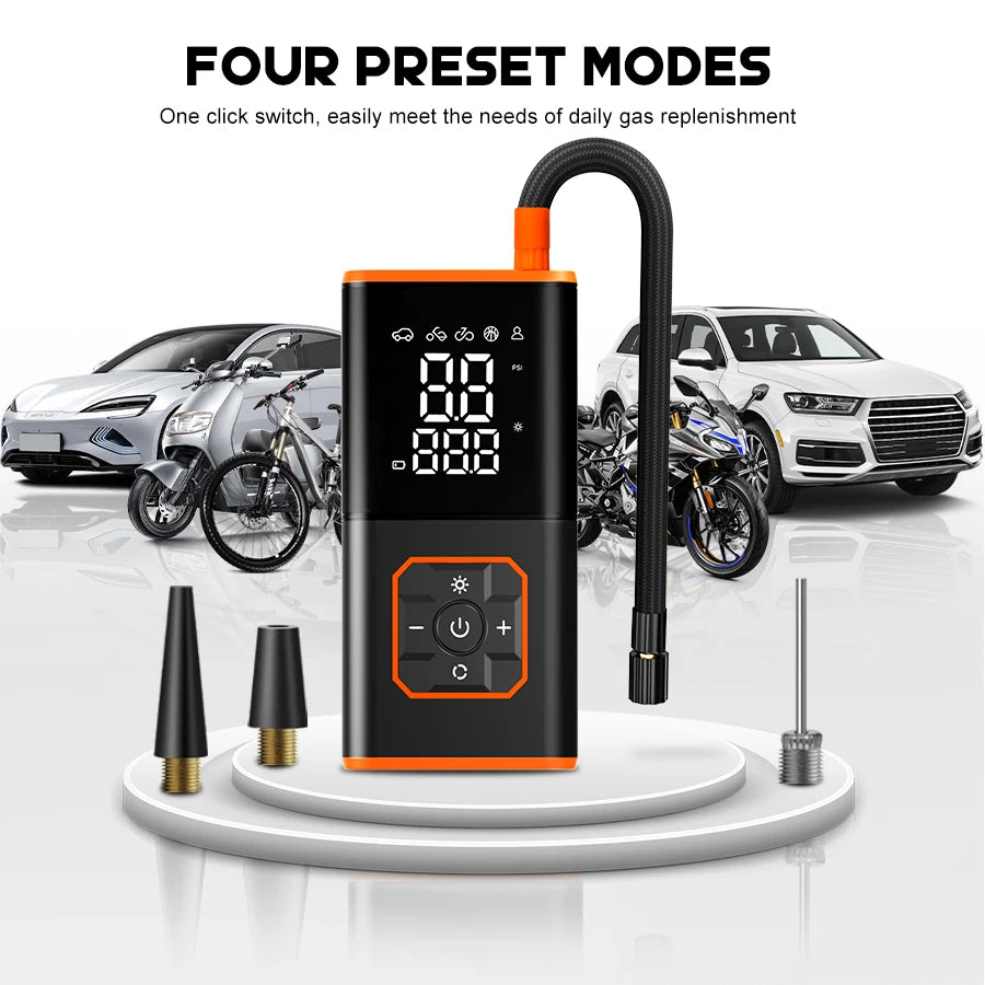 Guantu ABS Tyre Inflator Portable Air Compressor For Motorcycles Bicycles