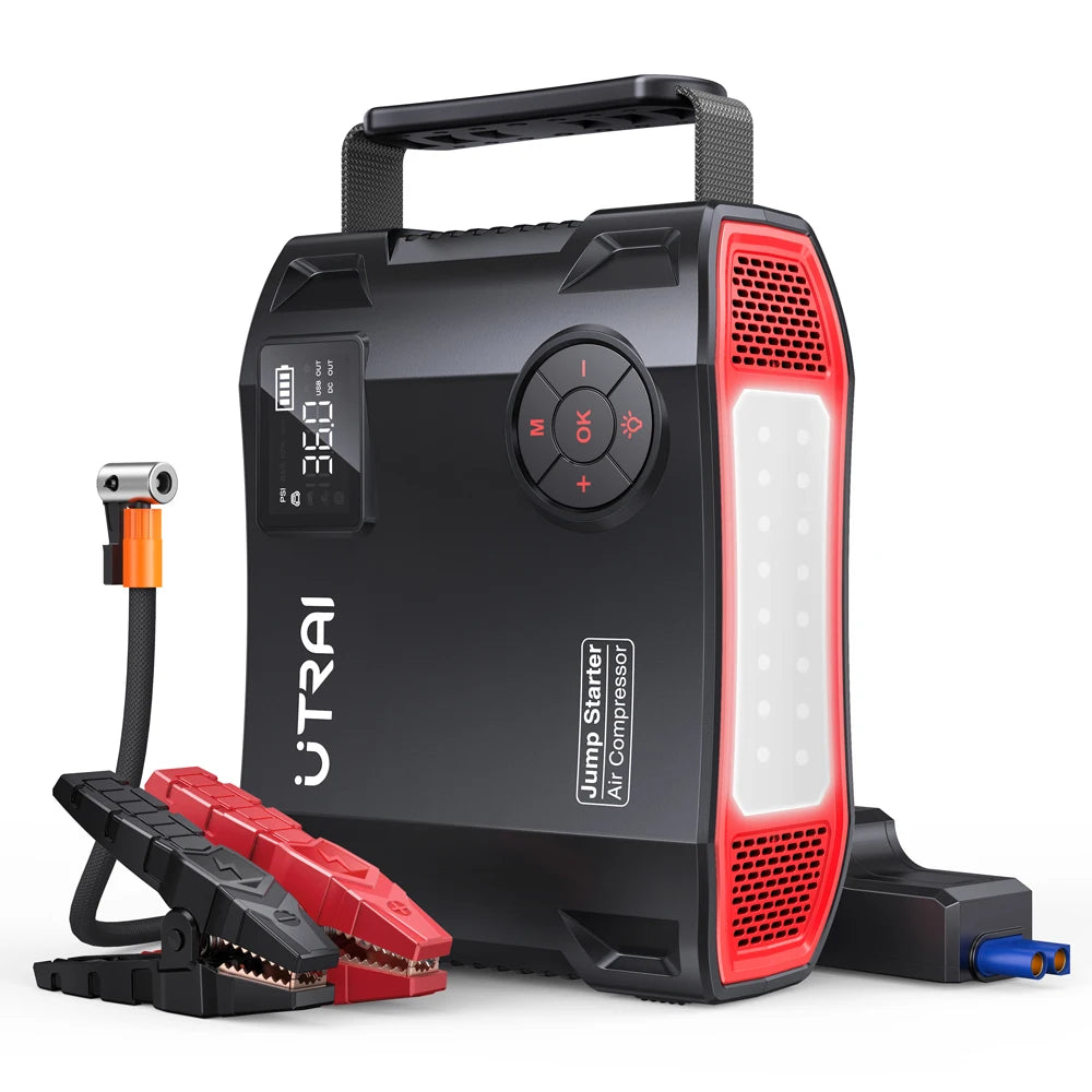 UTRAI 4 In 1 Jump Starter Power Bank 16000mAh 150PSI Air Compressor