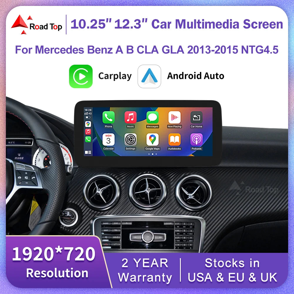Road Top Wireless CarPlay Linux Touch Screen For Mercedes-Benz