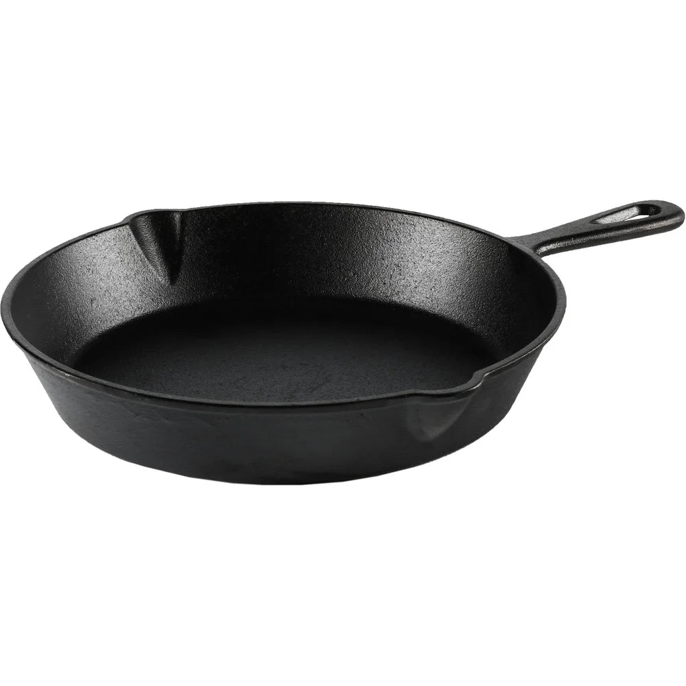 Preseasoned Cast Iron Skillet Versatile Cooking Nonstick Campfire Easy Pour