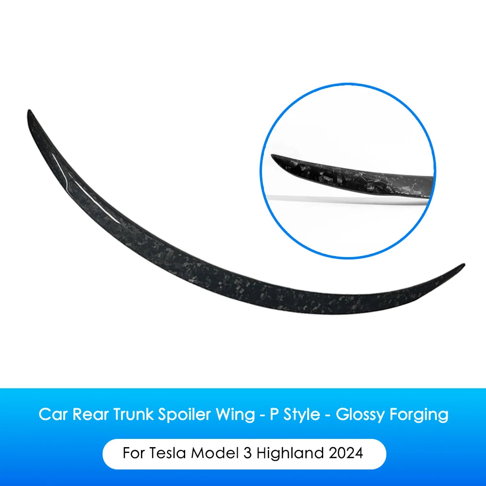 Tesla Model 3 Highland Real Carbon Fiber Spoiler Trunk Wing