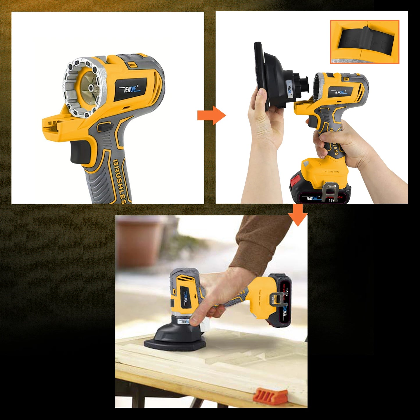 NEWONE Brushless 5 In 1 Power Tool Set With Practical Accessories