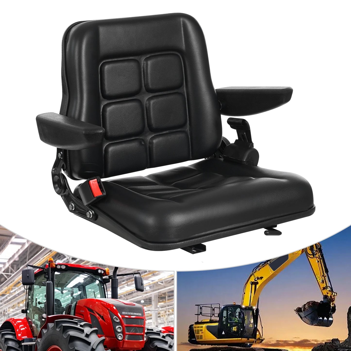 CN Sichuan Forklift Seat With Safety Belt And Armrest
