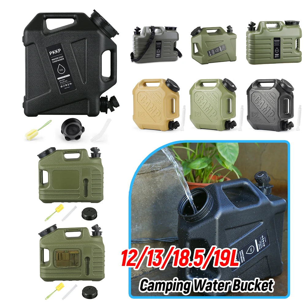 Outdoor Water Tank With Faucet Camping Bin No Leakage