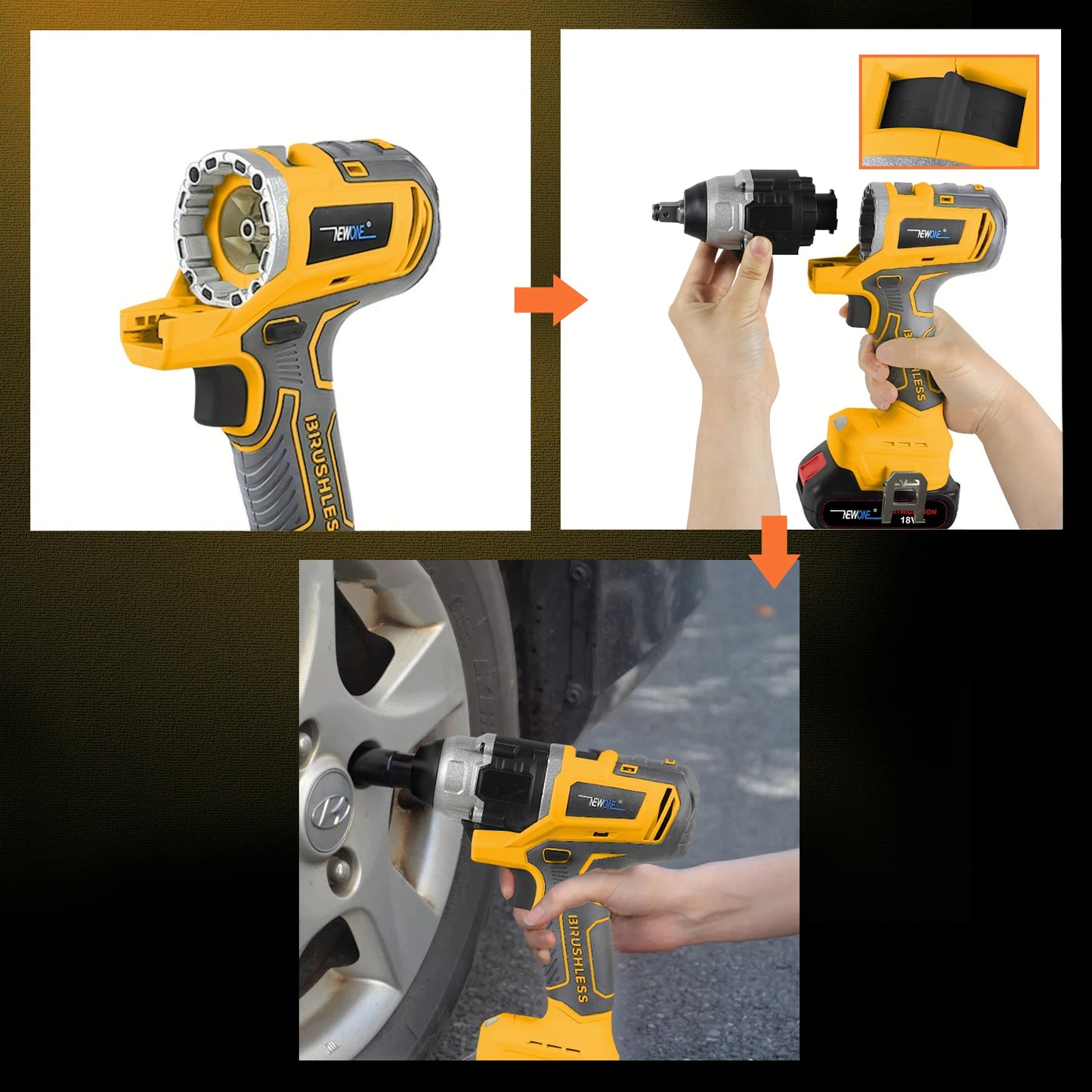 NEWONE Brushless 5 In 1 Power Tool Set With Practical Accessories