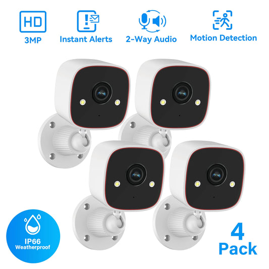 JENNOV Outdoor Wireless Security Camera 3MP 1296P WiFi Surveillance