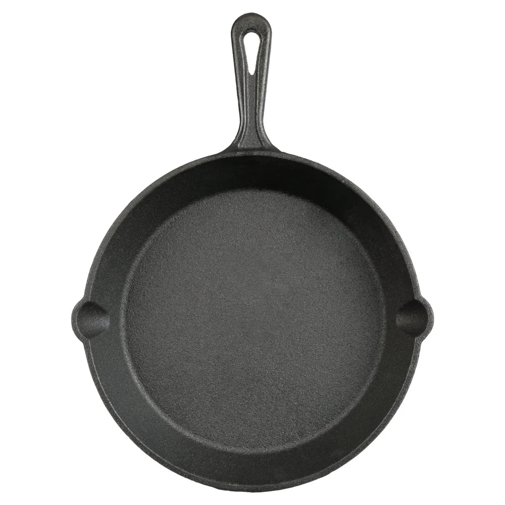 Preseasoned Cast Iron Skillet Versatile Cooking Nonstick Campfire Easy Pour