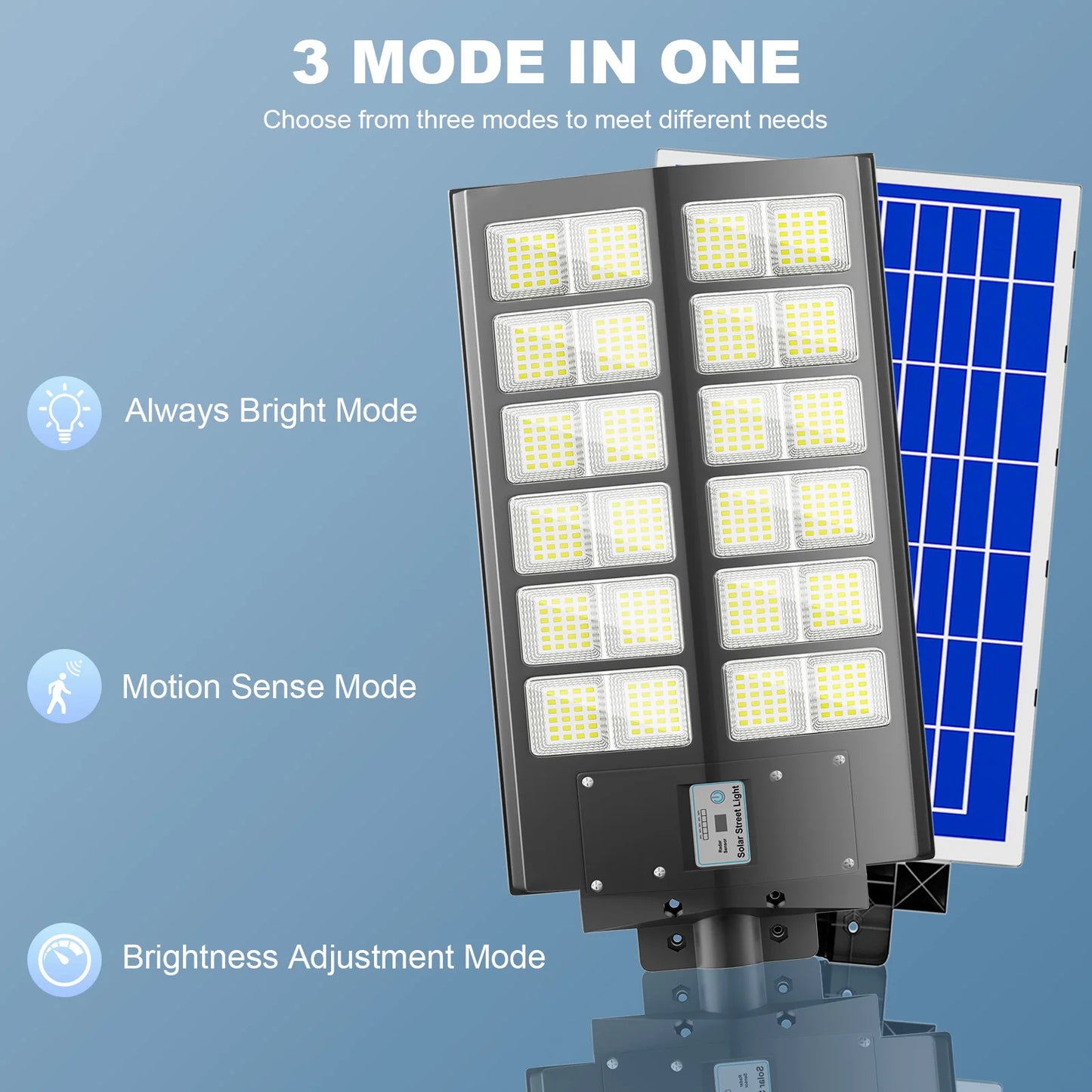 2-Pack Solar Street Lights 5000W Outdoor Motion Sensor Flood Light