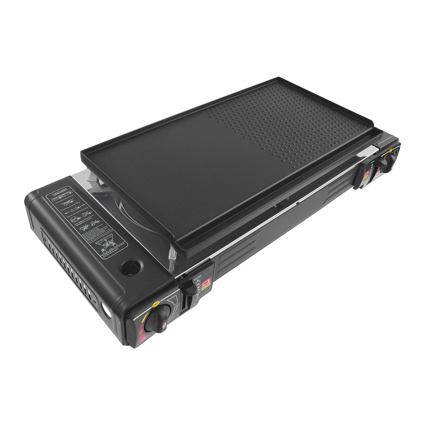 Camping Gas Stove With Grill Pan And Butane Regulator