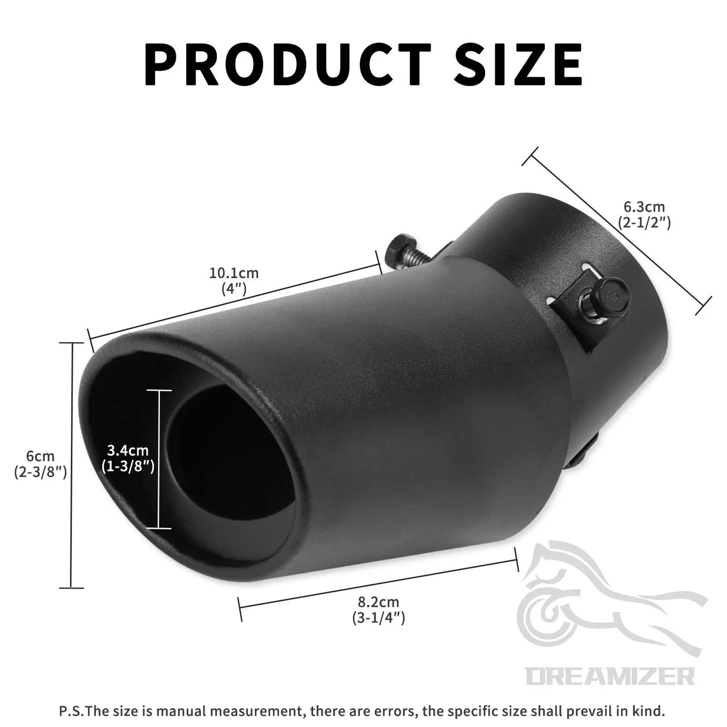 Universal Exhaust Muffler Tip Stainless Steel Rear Pipe Trim