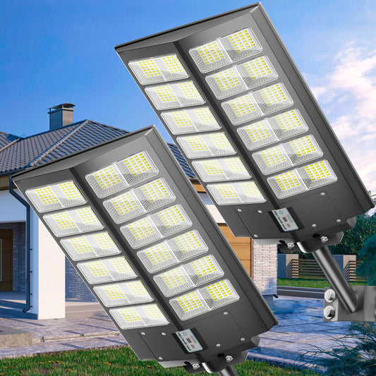 2-Pack Solar Street Lights 5000W Outdoor Motion Sensor Flood Light