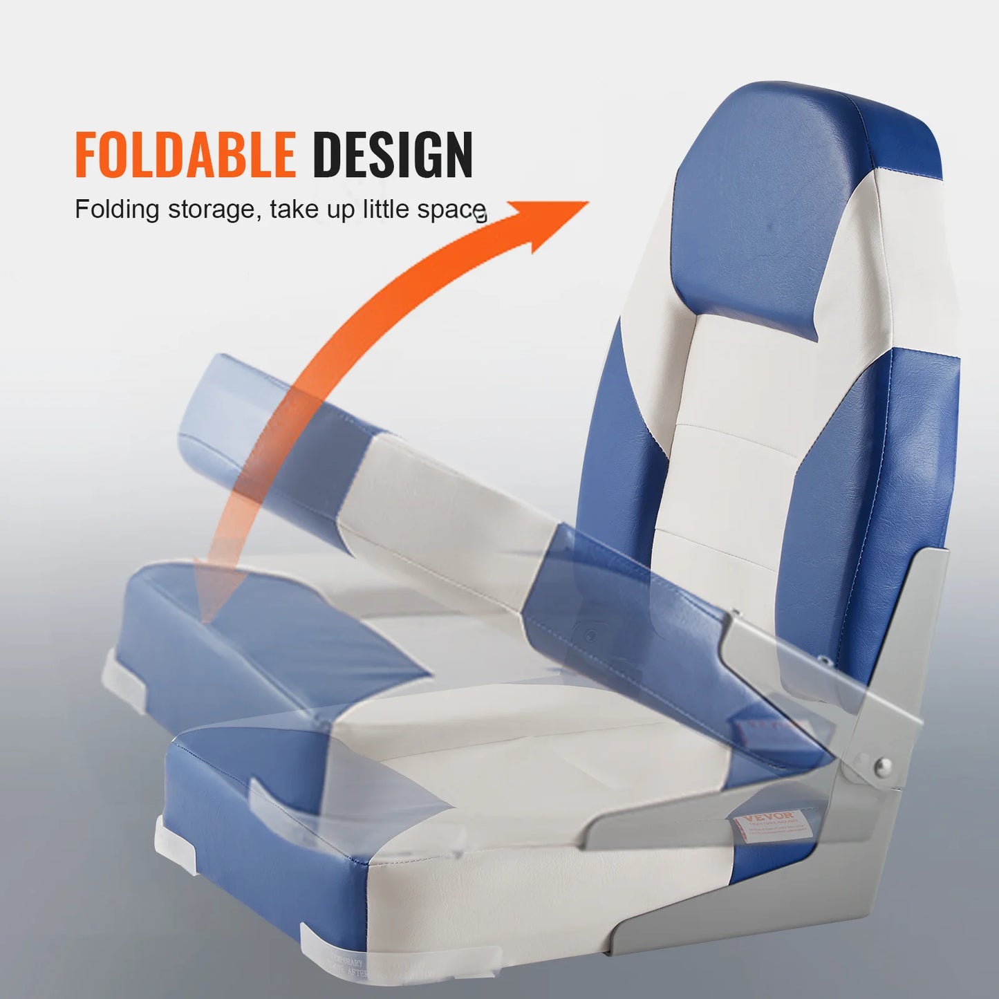 SucceBuy Folding Boat Seats High Back Captain Chair 2 Pack