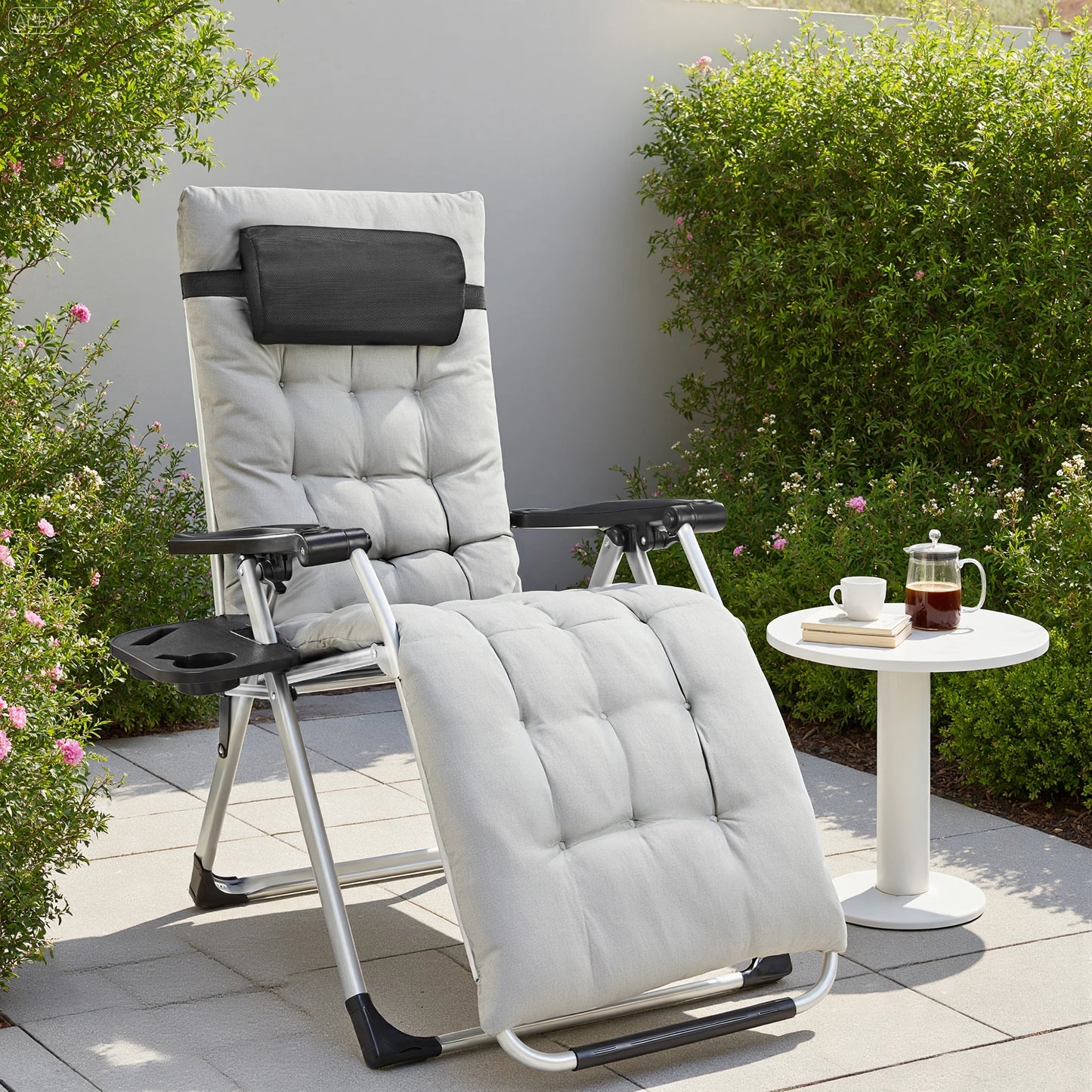 JHK Zero Gravity Set of 2 Portable Recliner Lounge Chairs