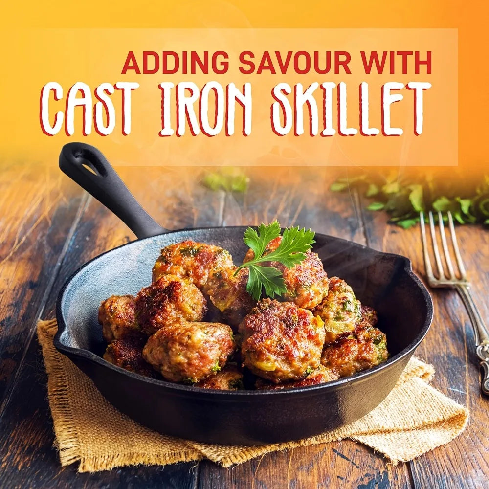 AEDG Cast Iron Skillet Set Nonstick For Oven Grill Campfire