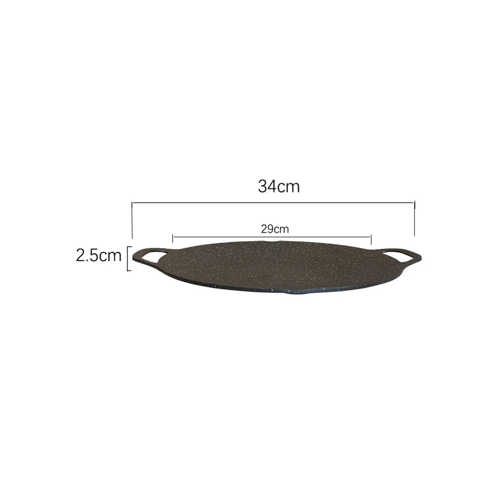 Korean BBQ Grill Pan Nonstick Round Multi Purpose Frying Pan