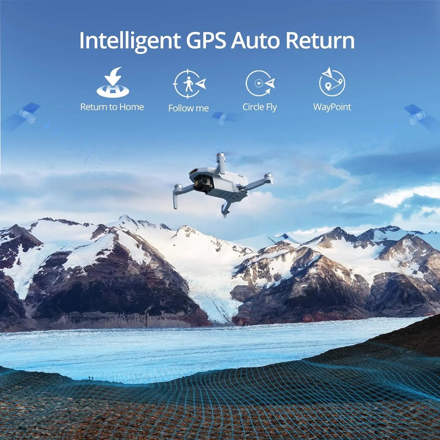 Potensic Drone GPS Auto Return 4K EIS Single Axis Gimbal